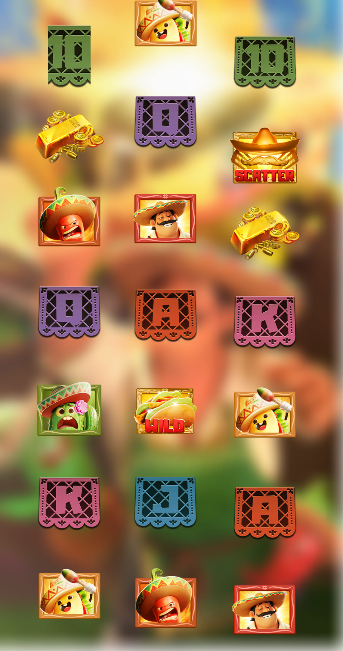 Taco Truck Delight's symbol list